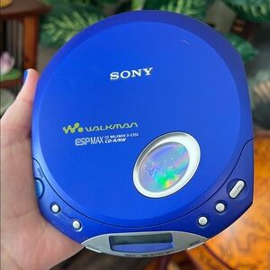 Sony Walkman Portable CD Player D-E350 ESP MAX Blue, Tested